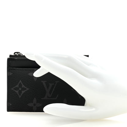 Louis Vuitton Monogram Eclipse Zipped Card Holder Black 2 of 6