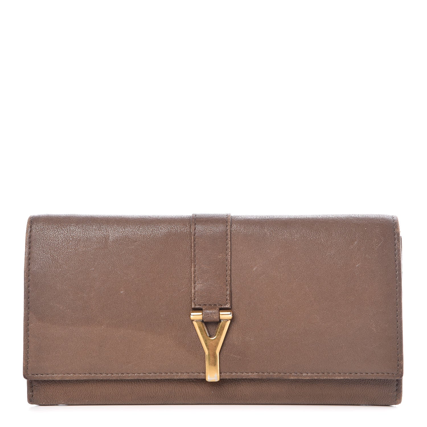 Saint Laurent Calfskin Classic Y Ligne Wallet Light Brown 1 of 12