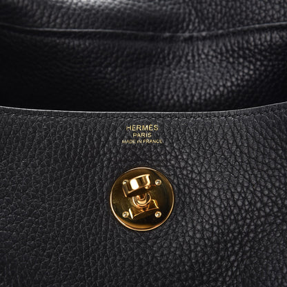Hermes Taurillon Clemence Lindy 26 Black 7 of 8