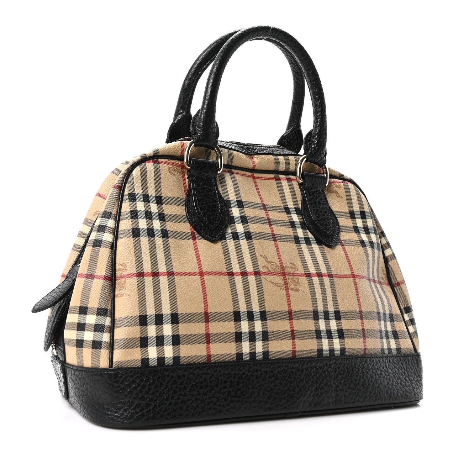 Haymarket Check Medium Satchel Black