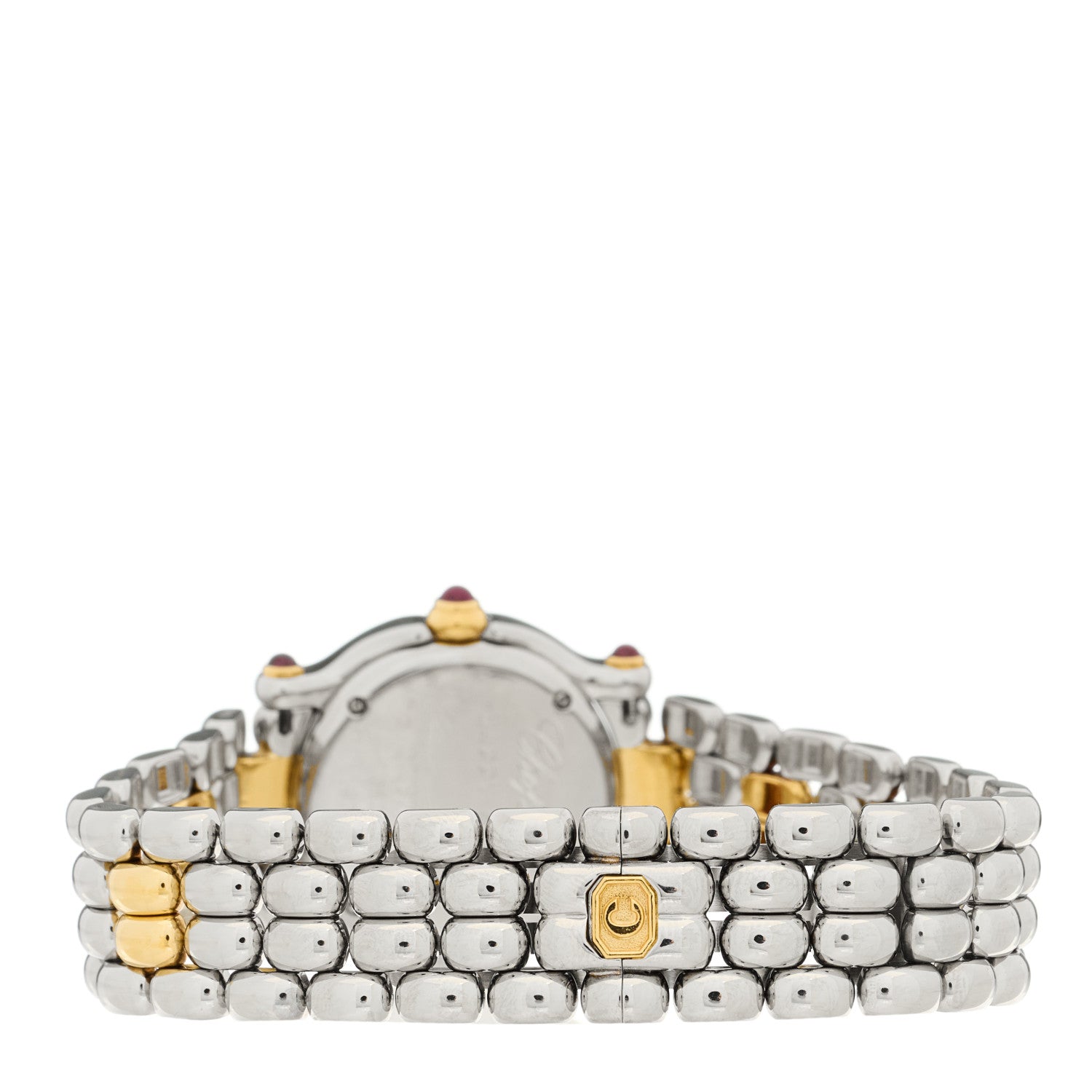 Chopard Stainless Steel 18K Yellow Gold 5 Diamond 26mm Happy Sport Quartz Watch 3 of 4