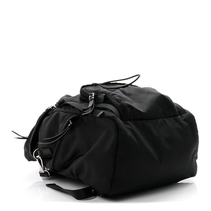 Prada Re-Nylon Saffiano Logo Double Buckle Backpack Black 4 of 9