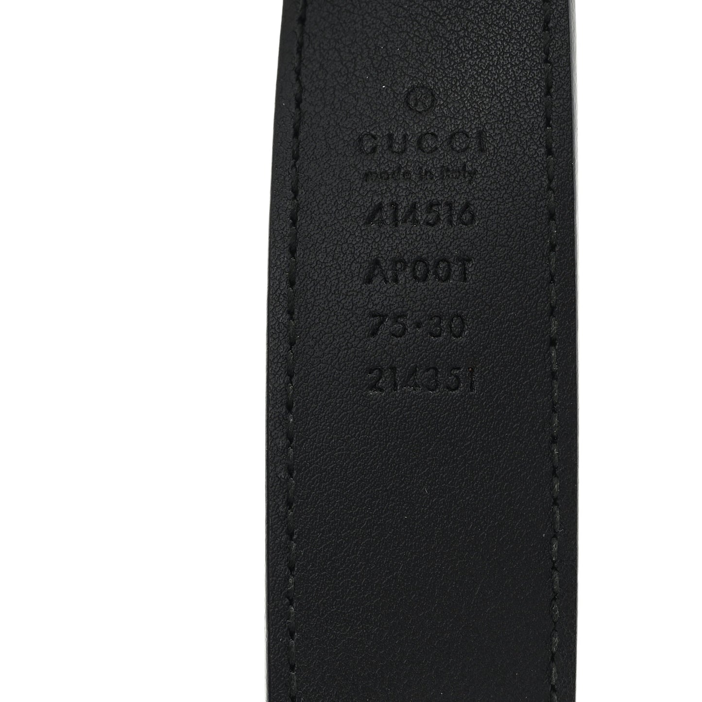 Calfskin Double G 30mm Belt 75 30 Black