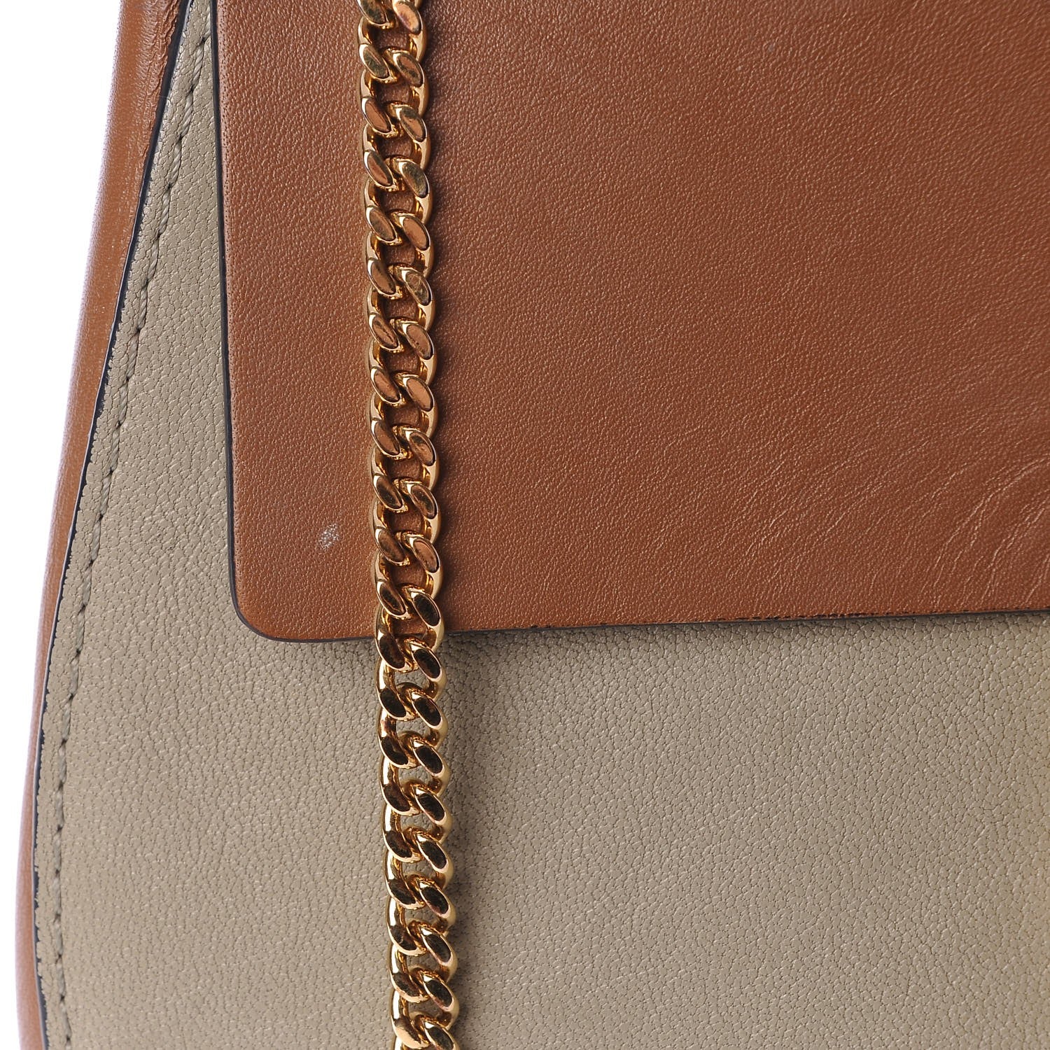 Chloe Grained Calfskin Lambskin Drew Shoulder Bag Brown Baobab Green 18 of 20