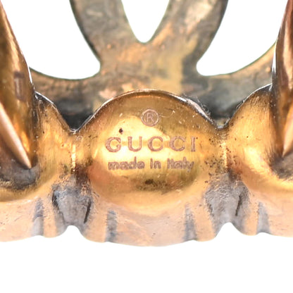 Gucci Metal Crystal Marmont Ring Aged Gold 3 of 4
