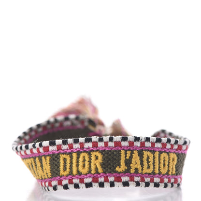 Christian Dior Woven Cotton J'Adior Friendship Bracelet Set 4 of 6