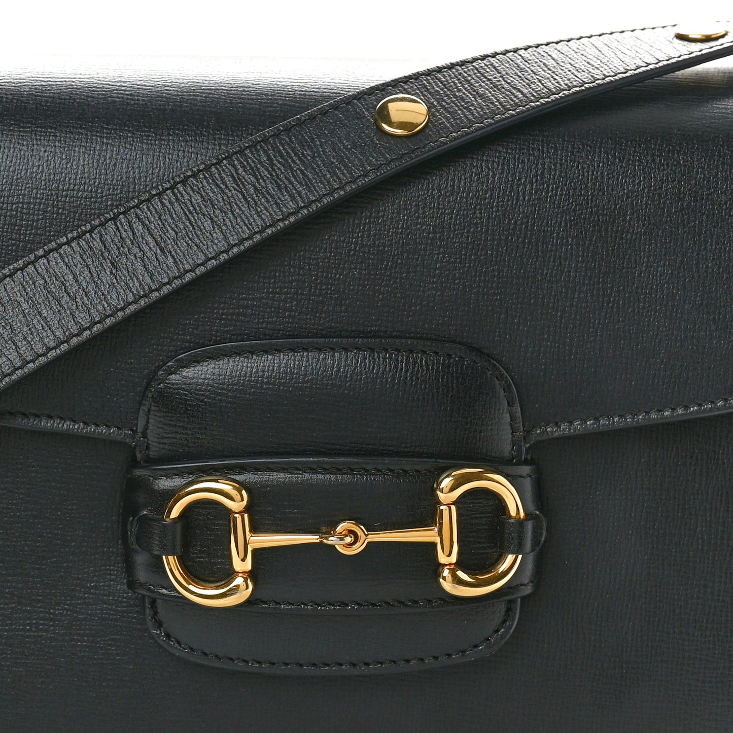 Azalea Calfskin Horsebit 1955 Shoulder Bag Black