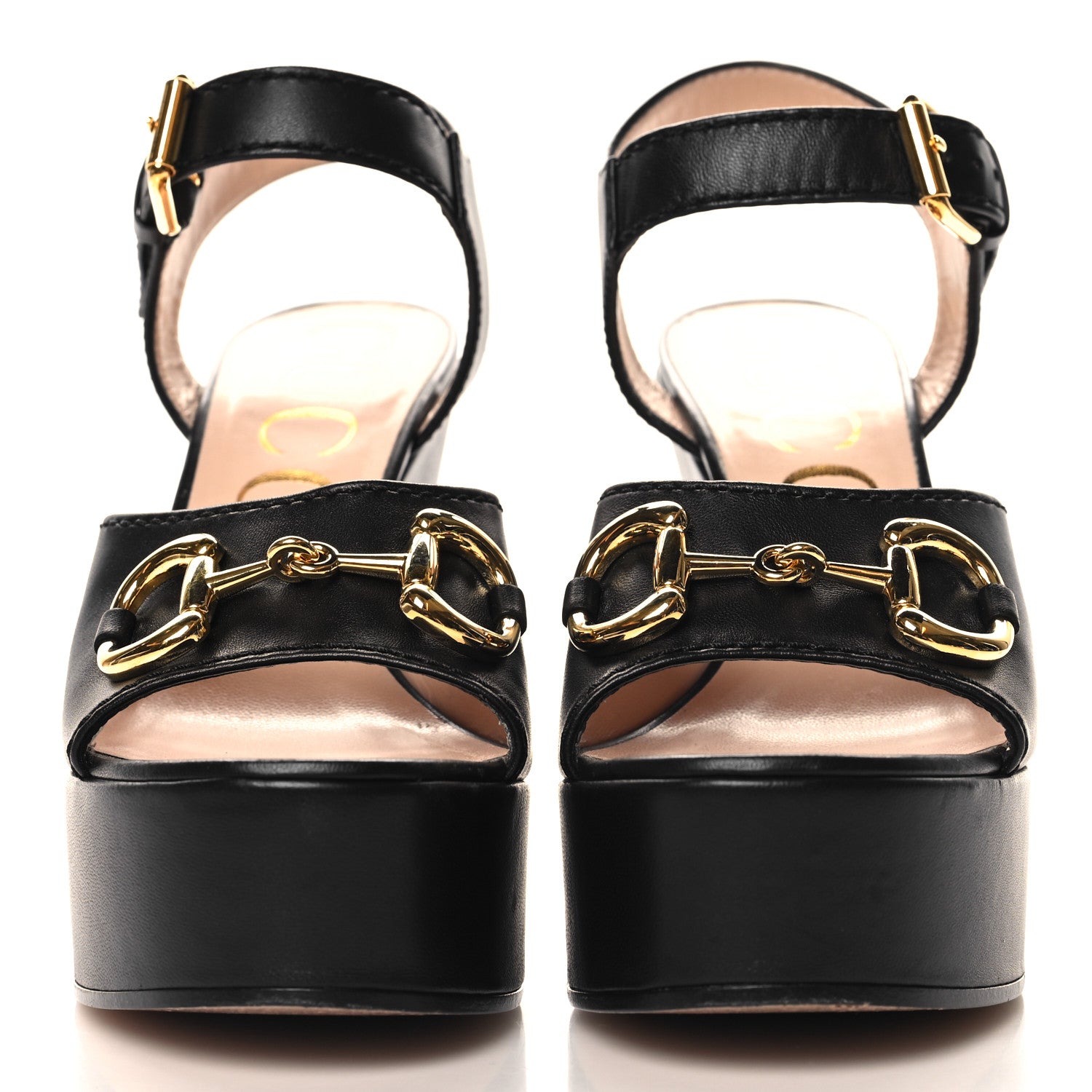 Gucci Nappa Charlotte Horsebit 40/135mm Platform Sandals 37 Black 3 of 9