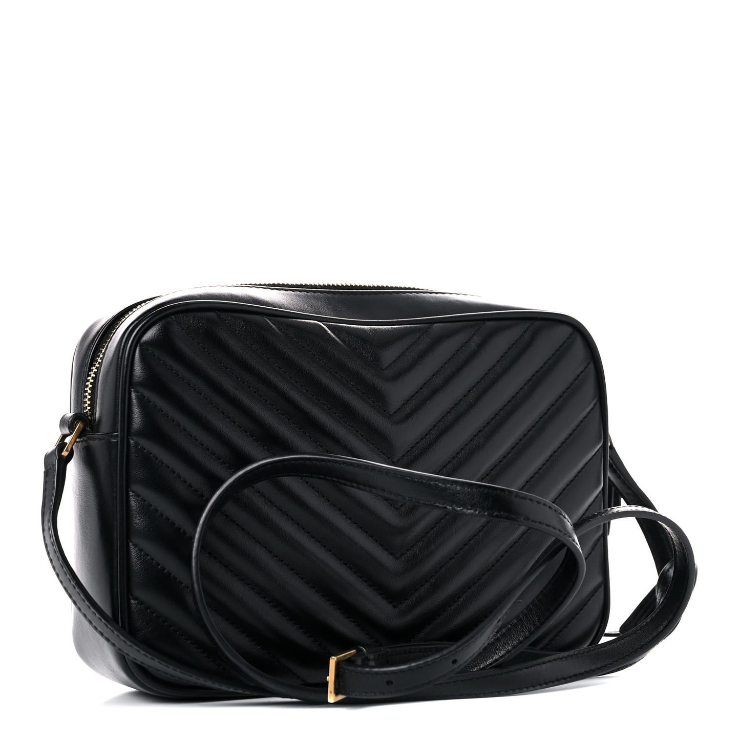 Calfskin Matelasse Monogram Lou Camera Bag Black