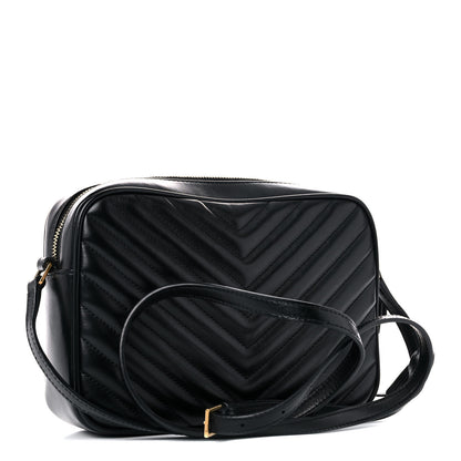 Saint Laurent Calfskin Matelasse Monogram Lou Camera Bag Black 3 of 11
