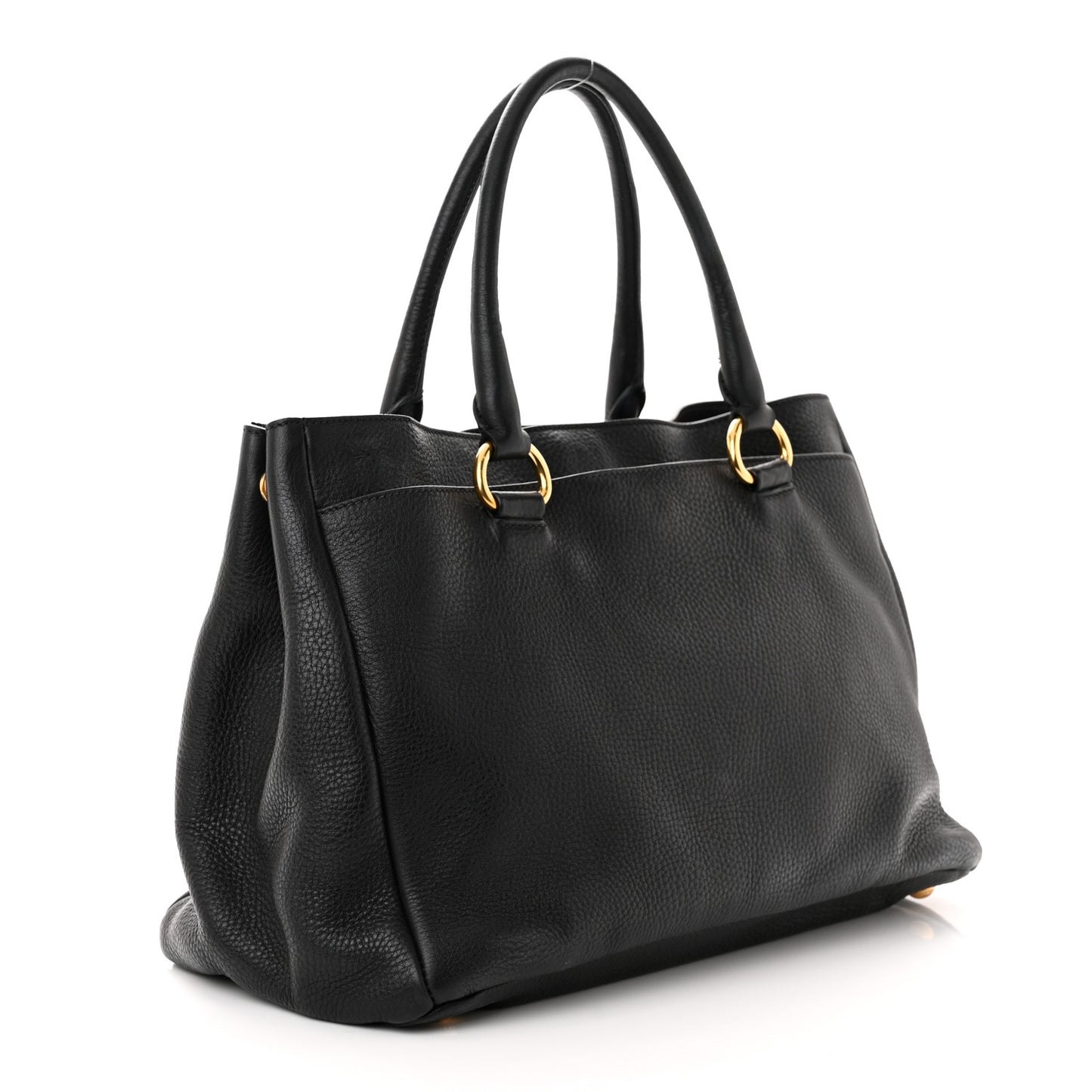 Vitello Daino Tote Black