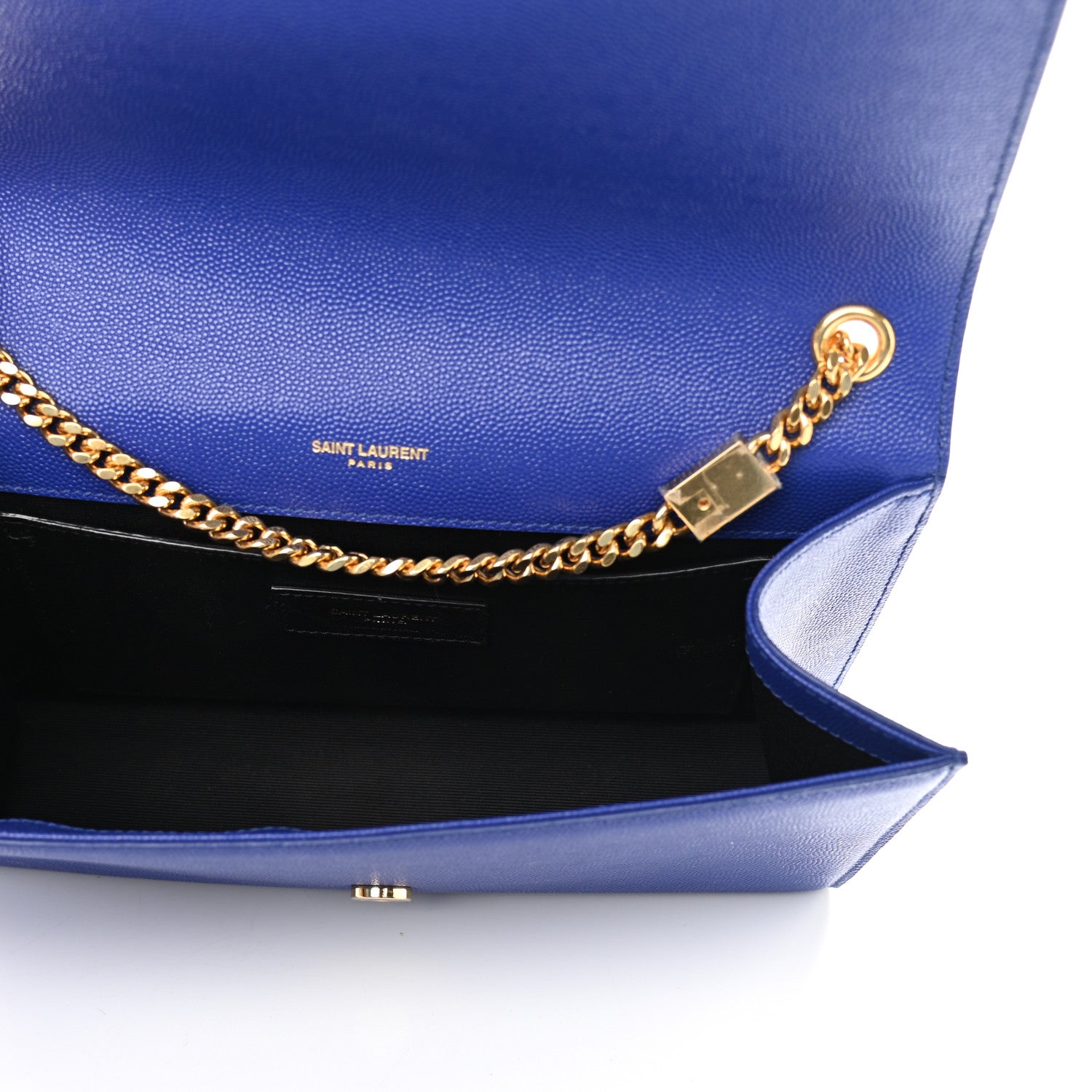 Saint Laurent Grain De Poudre Medium Classic Monogram Kate Satchel Flash Blue 7 of 13