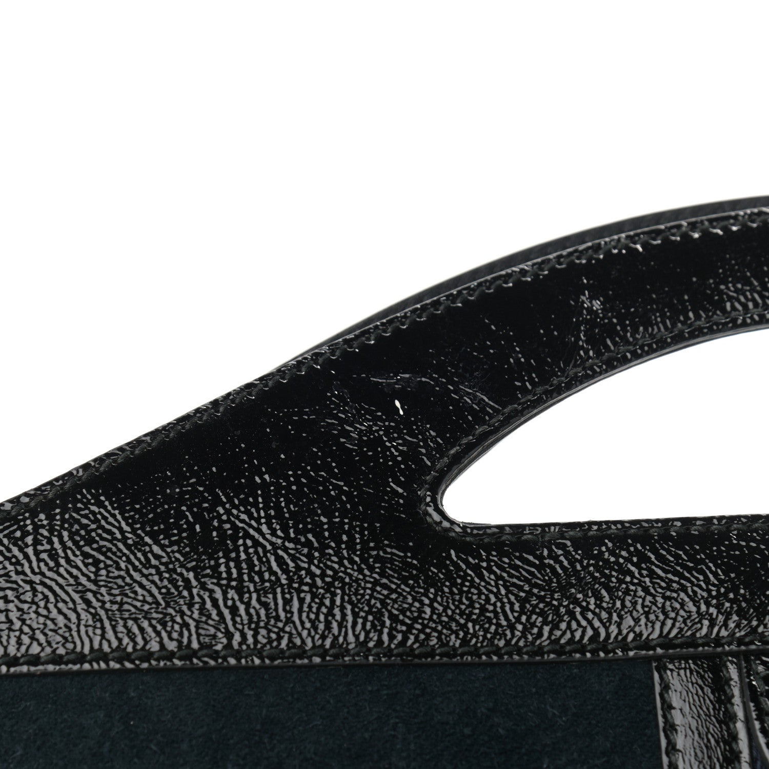 Gucci Suede Patent GG Web Medium Ophidia Top Handle Chain Blue Black 3 of 11