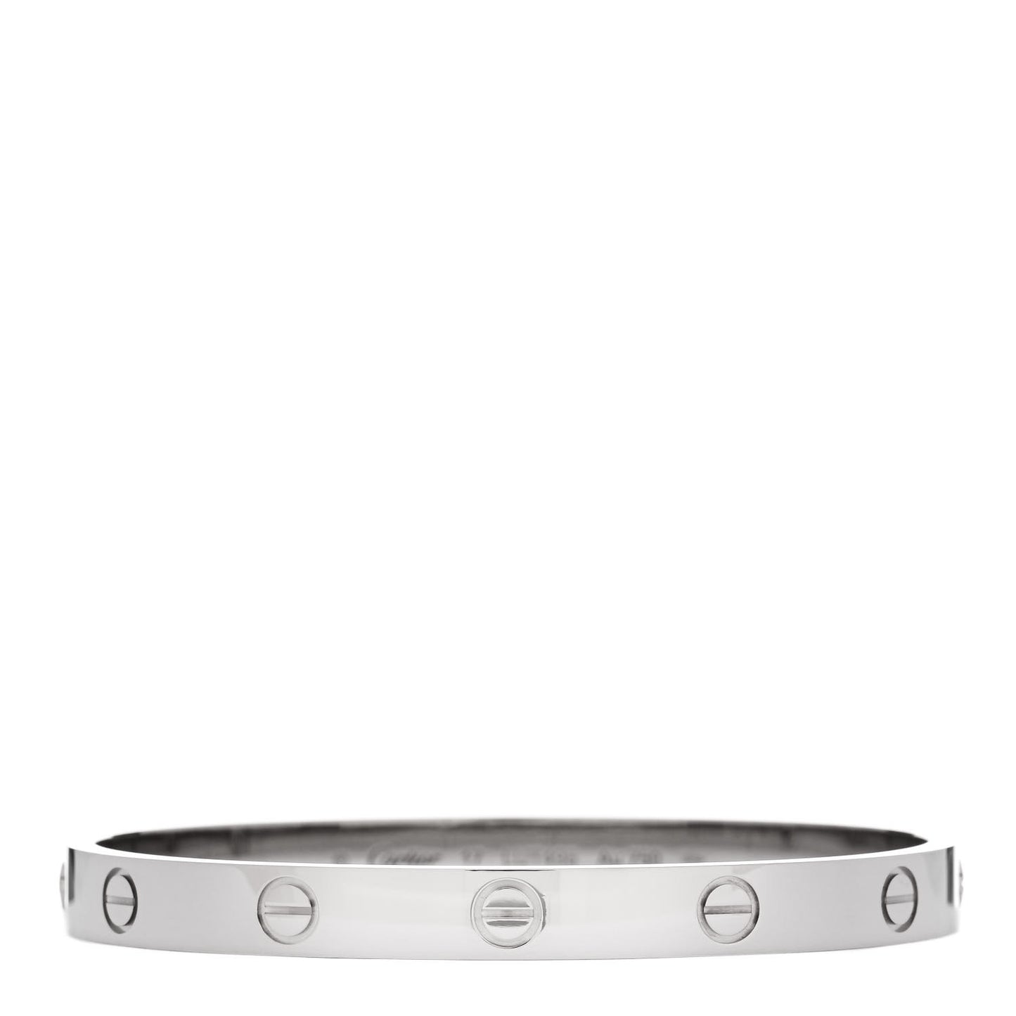 18K White Gold LOVE Bracelet 17