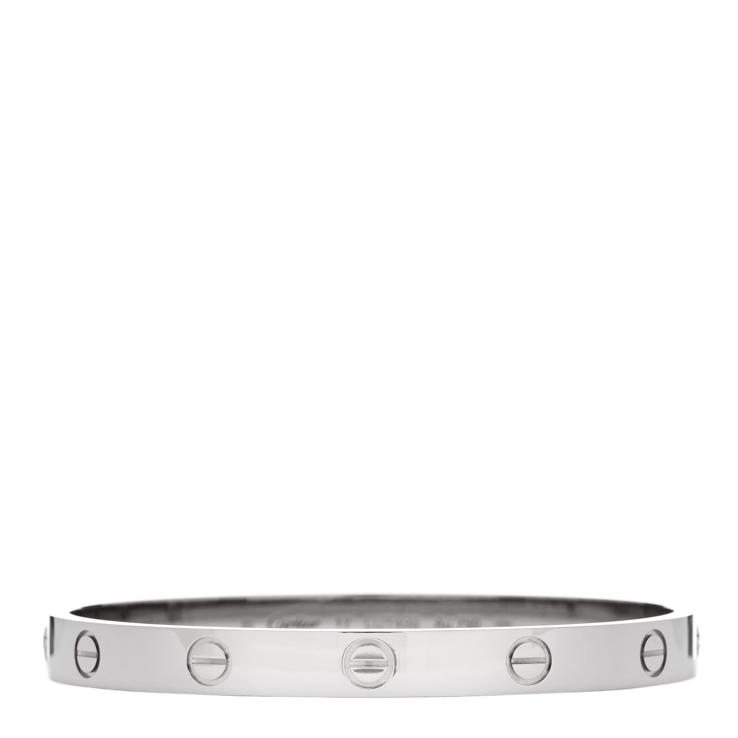 Cartier 18K White Gold LOVE Bracelet 17 1 of 6