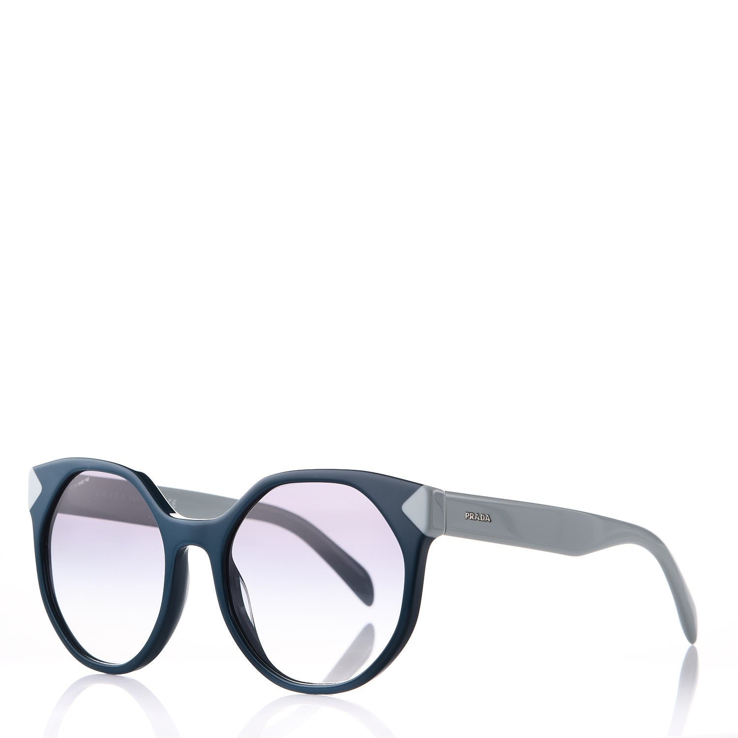 Prada Round Sunglasses SPR 11T Blue 1 of 7