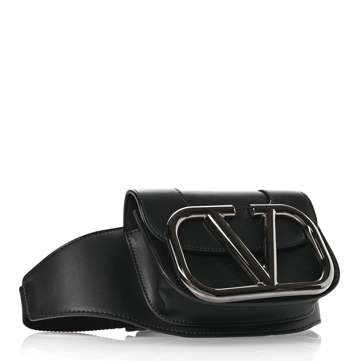 Calfskin Supervee Belt Bag Black
