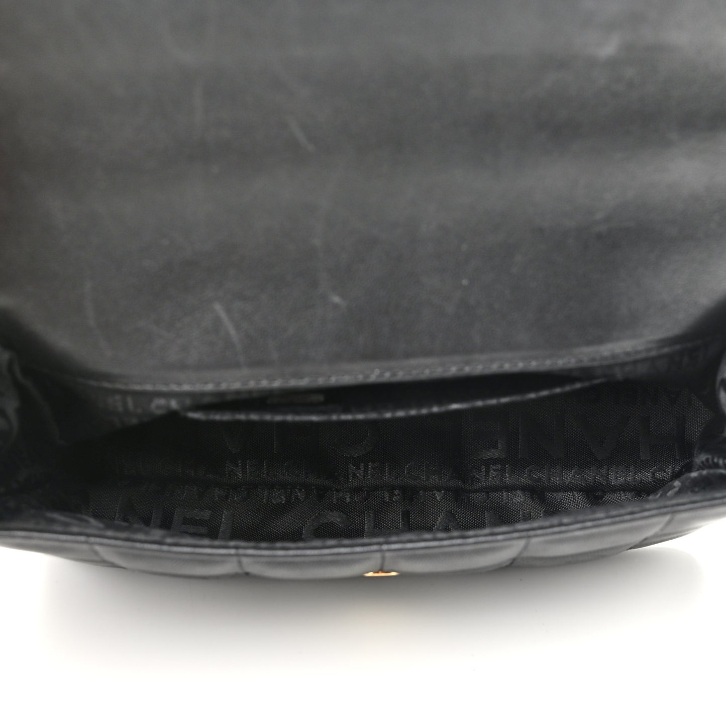 Lambskin Quilted Mini Chocolate Bar Camellia Flap Black