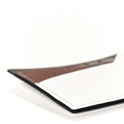 Hermes Chevre Mysore Alligator Histoire Naturelle Petit H Card Holder White 7 of 9