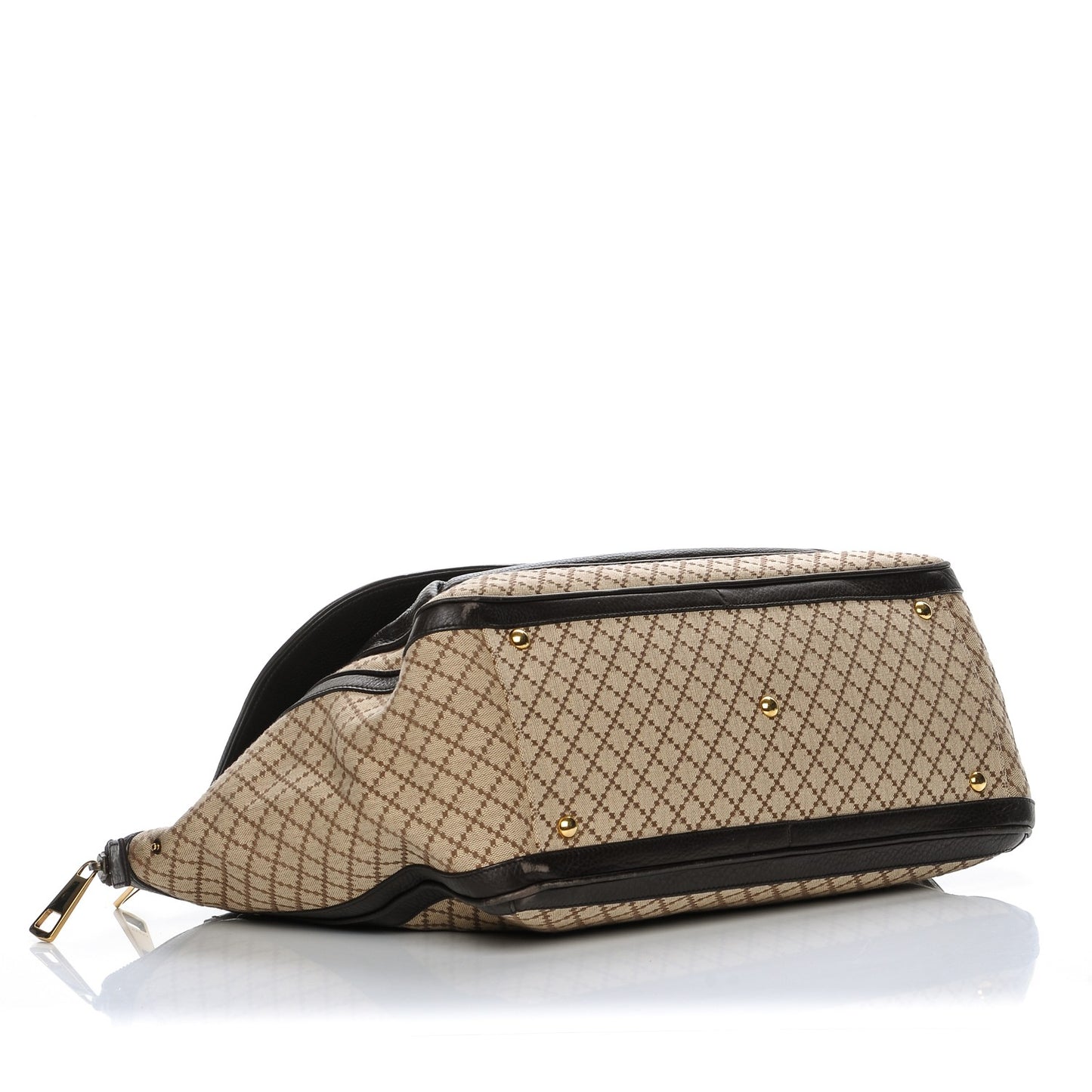 Diamante Cellarius Calfskin Medium 1973 Top Handle Bag Beige Ebony Cocoa