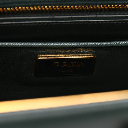 Prada Saffiano Lux Framed Bag Smeraldo 6 of 11