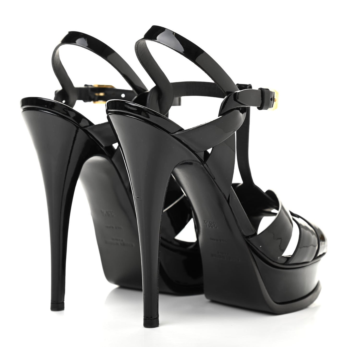Patent Tribute 105 Platform Sandals 38.5 Black