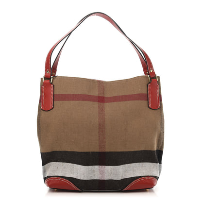 Burberry Canvas Mega Check Medium Maidstone Cadmium Red 1 of 13