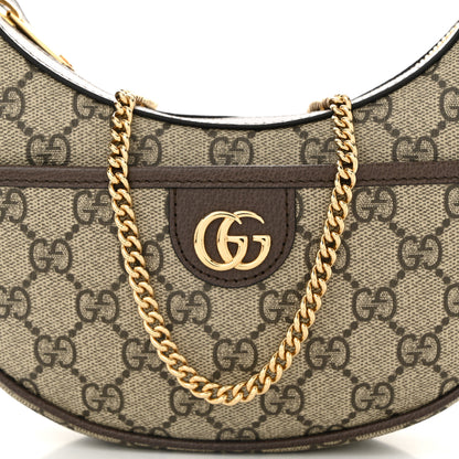 Gucci GG Supreme Monogram Textured Dollar Calfskin Small Ophidia Shoulder Bag Beige Ebony New Acero 8 of 10