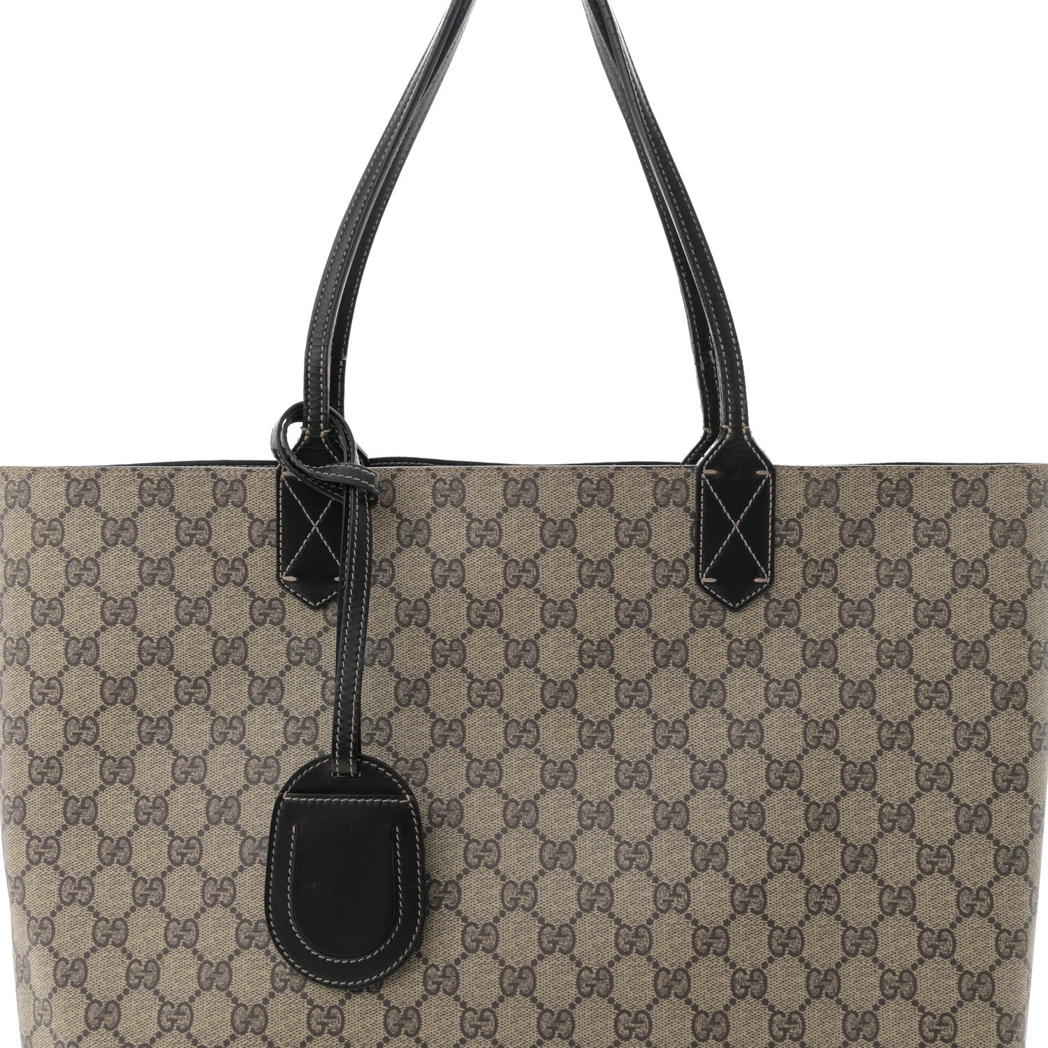 Gucci Calfskin GG Supreme Monogram Medium Reversible Tote Black 8 of 12