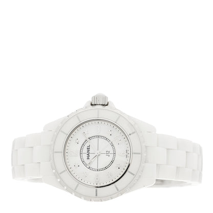 Chanel Stainless Steel Ceramic Diamond 33mm J12 Quartz Watch White 2 of 4