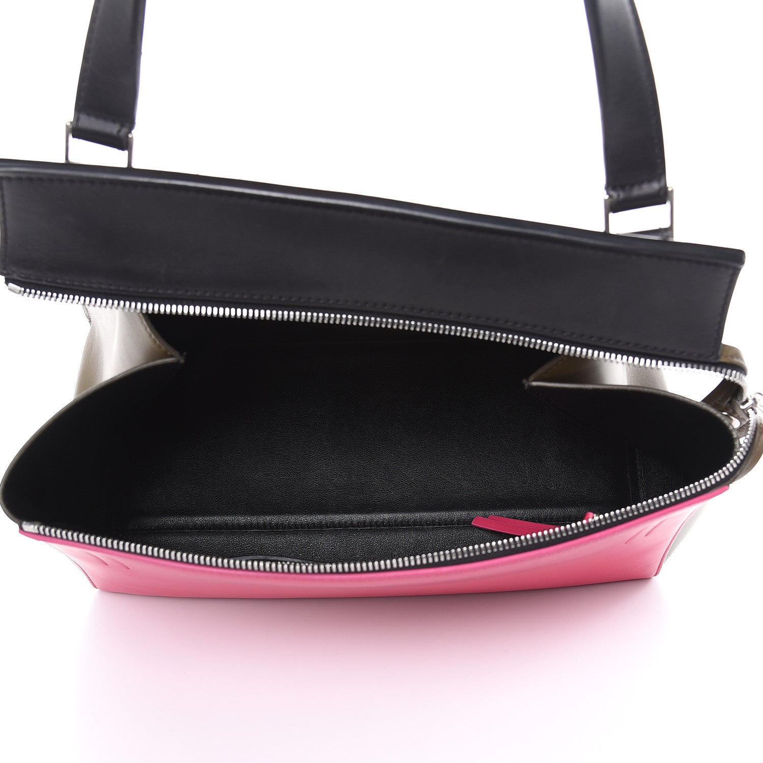 Celine Smooth Calfskin Small Tri-Color Edge Shoulder Bag Fushia 5 of 18