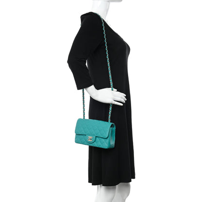Chanel Caviar Quilted Mini Rectangular Flap Turquoise 2 of 9