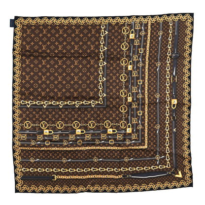 Louis Vuitton Silk Monogram Forever Square Scarf Brown 1 of 3