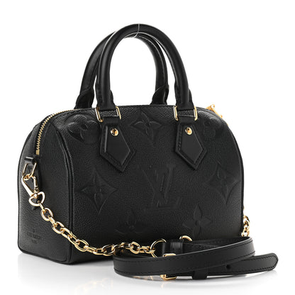 Louis Vuitton Empreinte Monogram Giant Speedy Bandouliere 20 Black 3 of 8