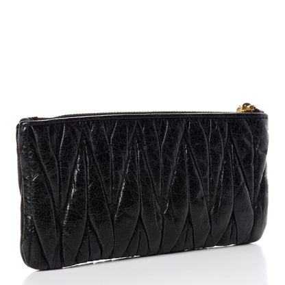 Miu Miu Nappa Matelasse Lux Pouch Black 4 of 11