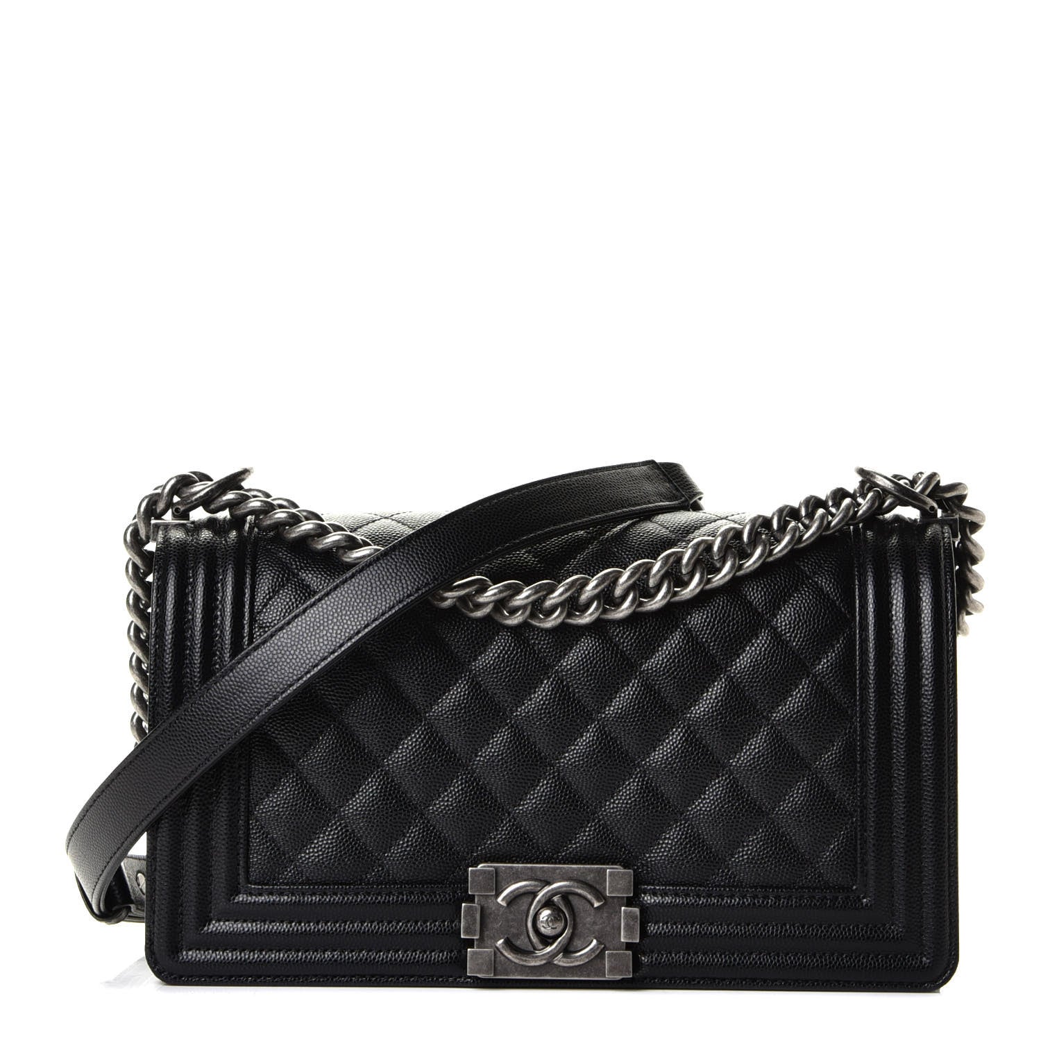 Chanel Caviar Quilted Medium Boy Flap Black 1 of 4