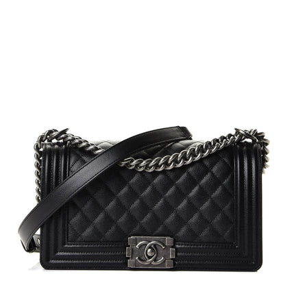 Chanel Caviar Quilted Medium Boy Flap Black 1 of 4