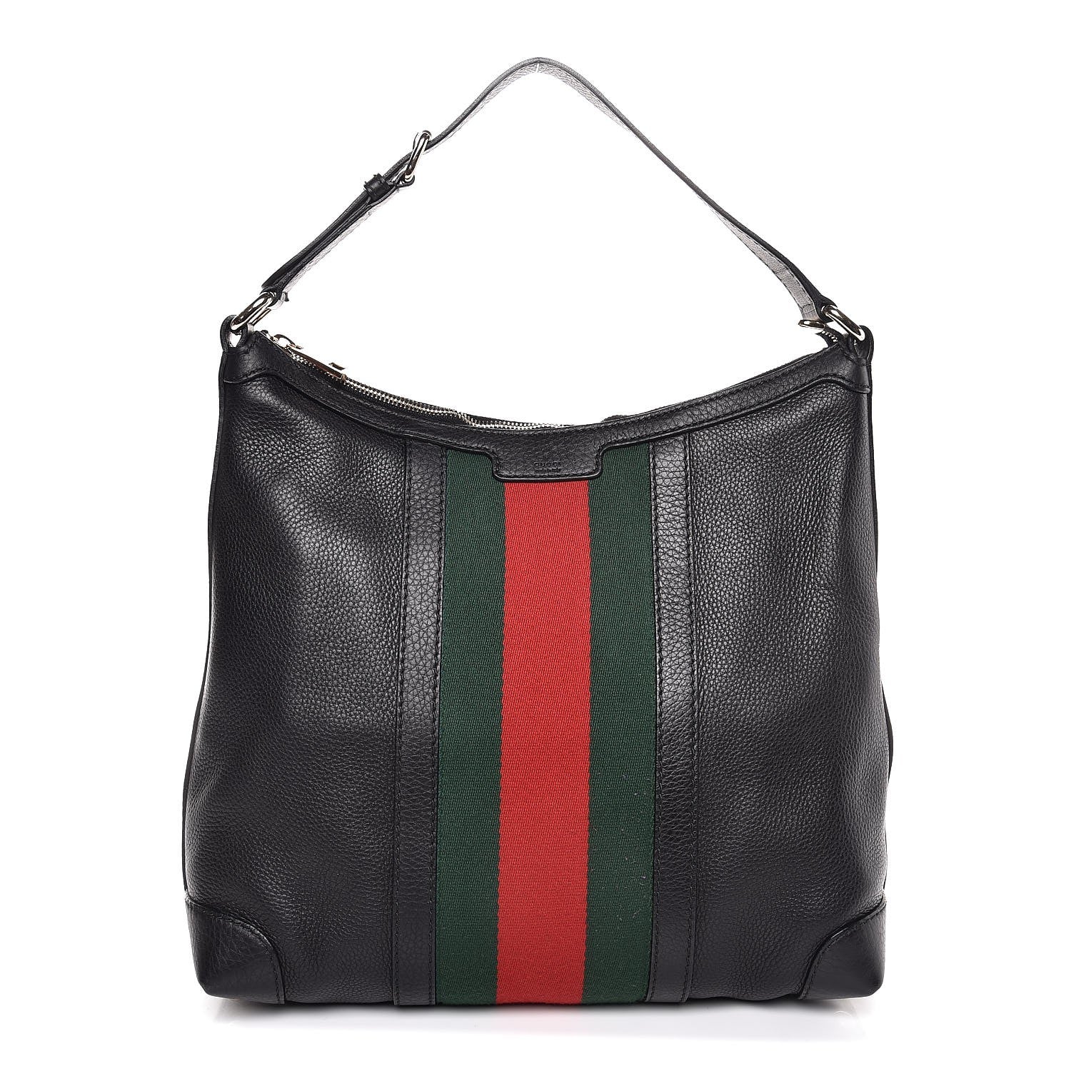 Gucci Calfskin Vintage Web Medium Hobo Black 1 of 7