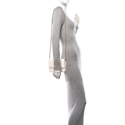 Chanel Caviar Quilted Square Wallet On Chain WOC White 2 of 14
