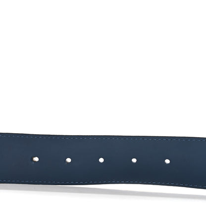 Louis Vuitton Suede Calfskin Mini Damier 40mm LV Initiales Belt 90 36 Blue 3 of 5