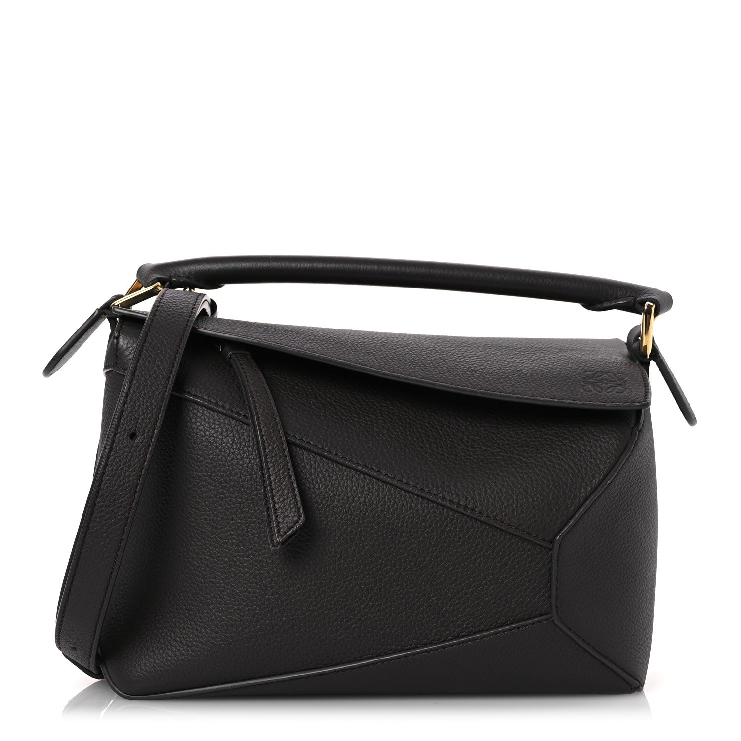 Loewe Grained Calfskin Small Puzzle Edge Bag Dark Grey 1 of 11
