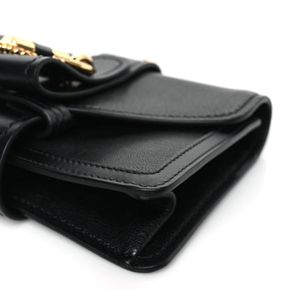 Chloe Shiny Goatskin Calfskin Mini Aby Chain Shoulder Bag Black 9 of 9