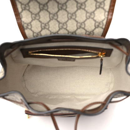 Gucci GG Supreme Monogram Azalea Calfskin Retro Interlocking G Buckle Backpack Beige Ebony Brown Sugar 5 of 10