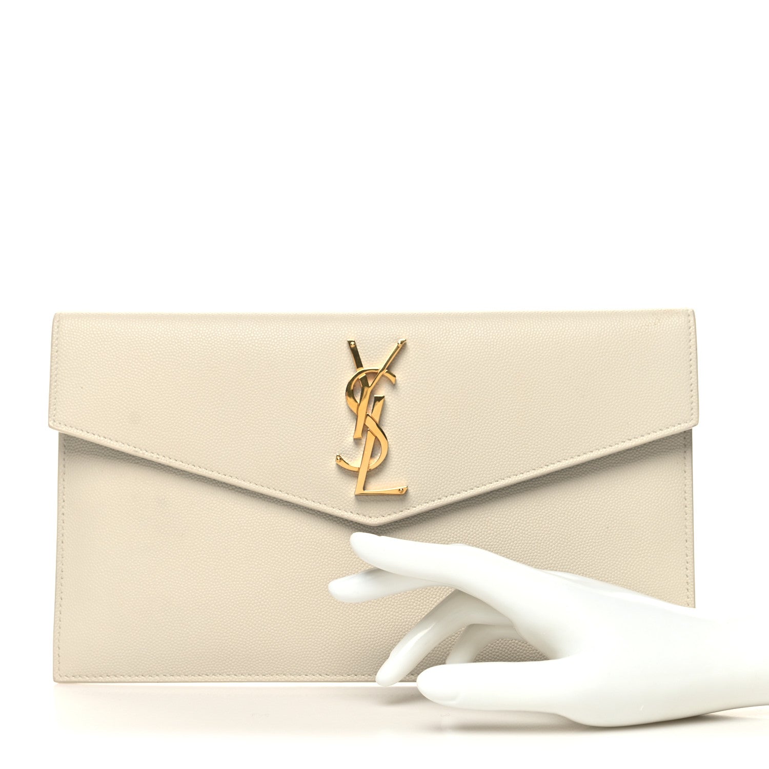 Saint Laurent Grain De Poudre Uptown Pouch Crema Soft 2 of 11