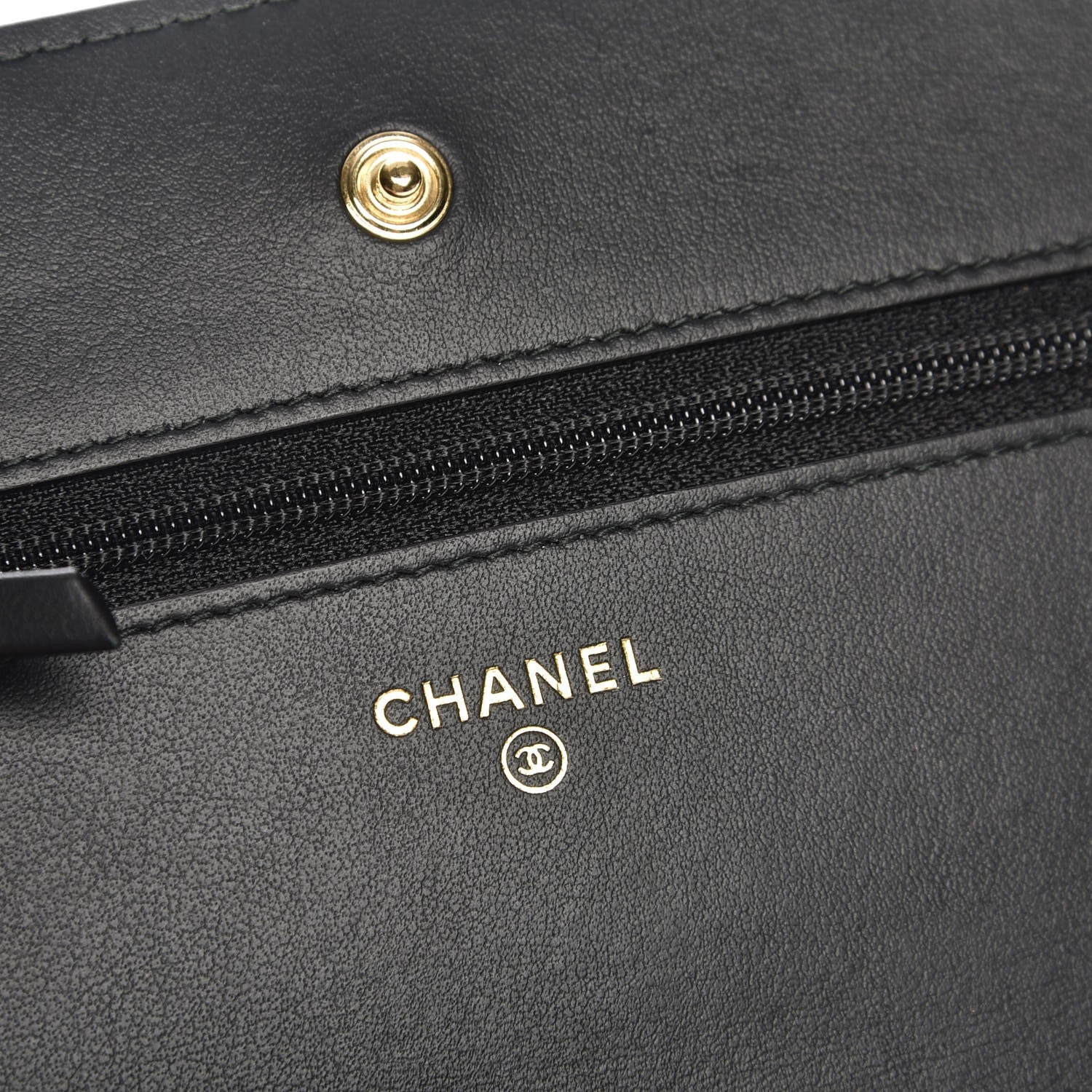 Chanel Aged Calfskin Quilted Lucky Charms 2.55 Reissue Wallet On Chain WOC Black 6 of 9