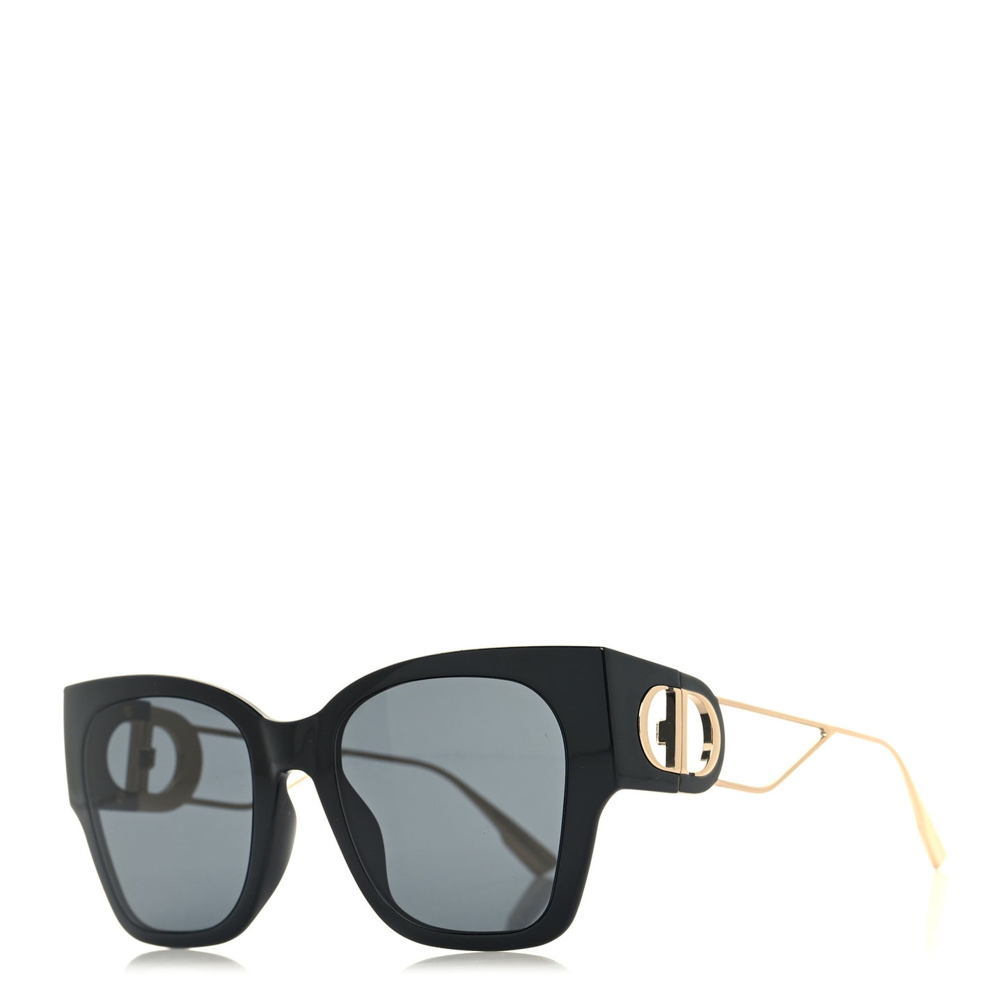 Rectangular 30 Montaigne 1 Sunglasses Black Gold