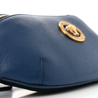 Versace Grained Calfskin Vanitas Medea Belt Bag Blue 9 of 12