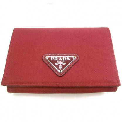 Prada Tessuto Saffiano Compact Wallet Rosso 1 of 8