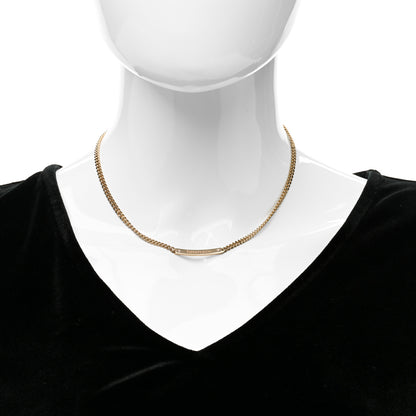 Tiffany 18K Rose Gold Diamond Micro Link ID Chain Necklace 2 of 6