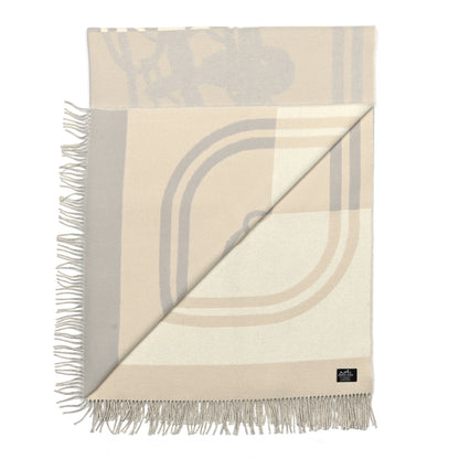 Hermes Wool Cashmere Brides De Gala Blanket Gris Perle 2 of 3